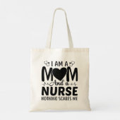 Ich bin Mama und Krankenschwester Tragetasche (Rückseite)
