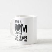 Ich bin Mama und Lehrerin Kaffeetasse (Vorderseite Links)