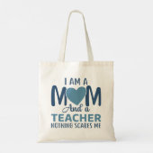 Ich bin Mama und Lehrerin Tragetasche (Rückseite)