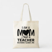 Ich bin Mama und Lehrerin Tragetasche (Rückseite)