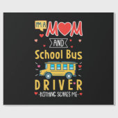 Ich bin Mama- und Schulbusfahrer Geschenkpapier (Flach)