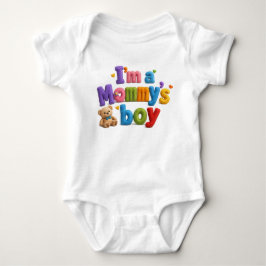 Ich bin Mamas Junge mehrfarbig Baby Strampler