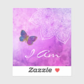 *~* Ich BIN Mandala Meditation Butterfly Sticker (Blatt)