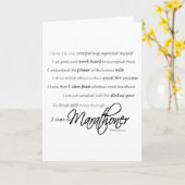 Ich bin Marathoner Glückwunsch Karte (Gelbe Blume)