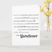 Ich bin Marathoner Glückwunsch Karte (Gelbe Blume)