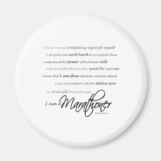 Ich bin Marathoner - Script Magnet (Vorne)