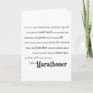 Ich bin Marathoner-Viel Glück Karte