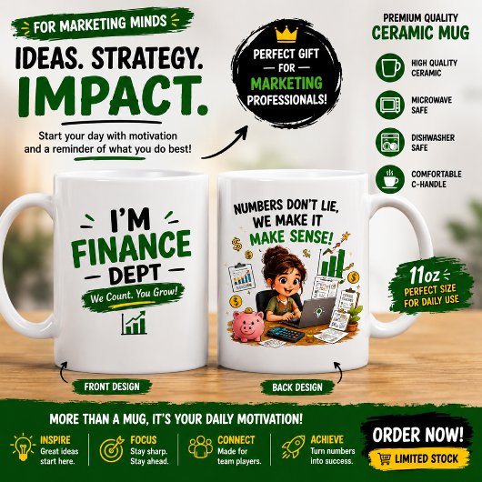 Ich bin Marketing-Abteilung MUG Kaffeetasse