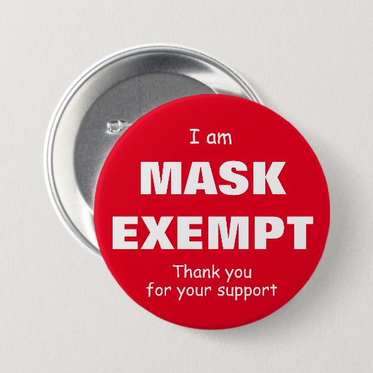 Ich bin Maskenbefreiung Button (Vorne & Hinten)