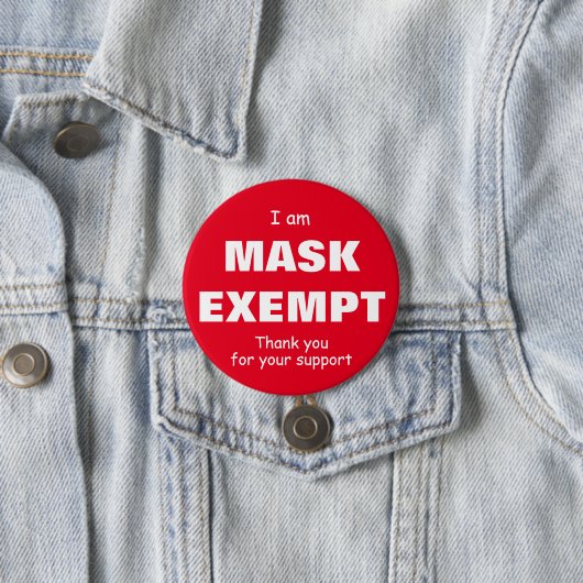 Ich bin Maskenbefreiung Button (Beispiel)