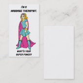 Ich bin Massagetherapeutin. Was ist dein Super-Pow Visitenkarte (Vorne/Hinten)