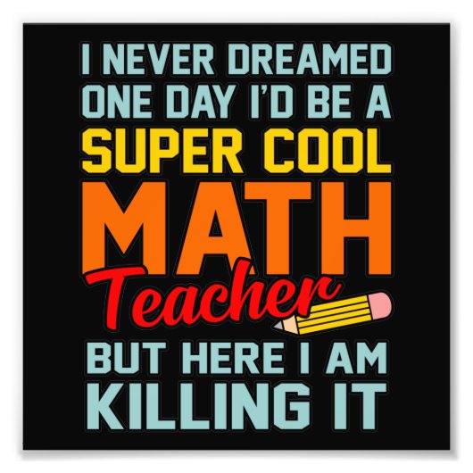 Ich bin Mathematik Lehrer Mathematik Mathematik Lo Fotodruck (Vorne)