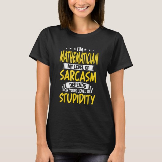 Ich bin Mathematikerin Mein Sarasmus-Level T-Shirt (Vorderseite)