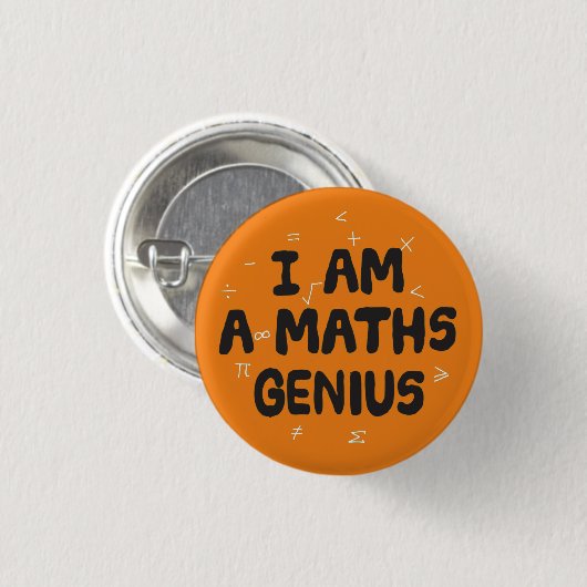 Ich bin Mathematiklehrerin Button (Vorne & Hinten)