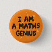 Ich bin Mathematiklehrerin Button (Vorderseite)