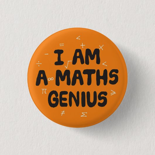 Ich bin Mathematiklehrerin Button (Vorderseite)