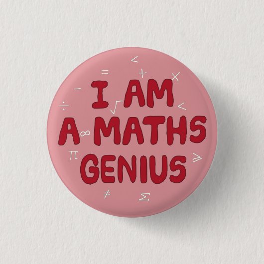 Ich bin Mathematiklehrerin Button (Vorderseite)