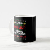 Ich bin Mathematiklehrerin der 7. Klasse Ugly Swea Kaffeetasse (Vorderseite Links)