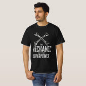 Ich bin Mechaniker, was ist deine Supermacht Funny T-Shirt (Vorne ganz)