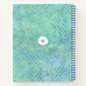 Ich bin Meerjungfrau | Aqua & Gold Mermaid-Skalenm Notizblock (Rückseite)