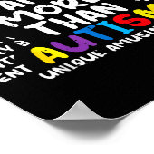 Ich bin mehr als Autismus Asd Bewusstsein Männer F Poster (Ecke)