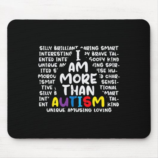 Ich bin mehr als Autismus und Bewusstsein Männer F Mousepad (Vorne)