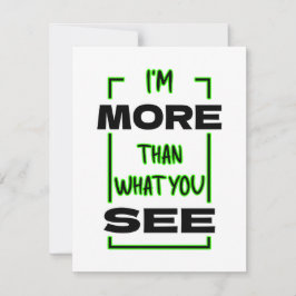 Ich bin mehr als das, was du in fetter Typografie Dankeskarte