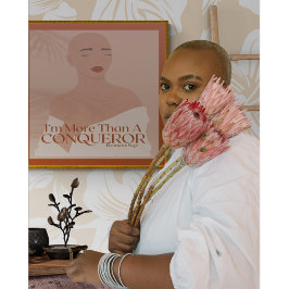 Ich bin mehr als ein Eroberer Christlicher Glaube Poster