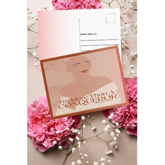 Ich bin mehr als ein Eroberer Christlicher Glaube Postkarte