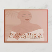 Ich bin mehr als ein Eroberer Christlicher Glaube Postkarte (Vorderseite)