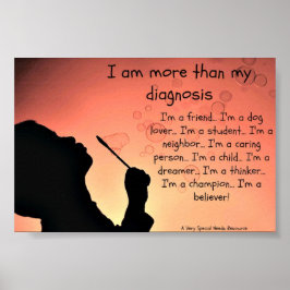 Ich bin mehr als mein Diagnoseplakat Poster