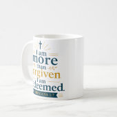 Ich bin mehr als vergeben, ich bin erlöst - Zitat Kaffeetasse (Vorderseite Links)