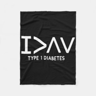 Ich bin mehr Spaß Typ 1 Diabetisches Erkennungssym Fleecedecke