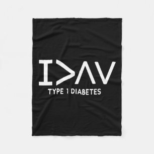 Ich bin mehr Spaß Typ 1 Diabetisches Erkennungssym Fleecedecke