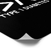 Ich bin mehr Spaß Typ 1 Diabetisches Erkennungssym Poster (Ecke)