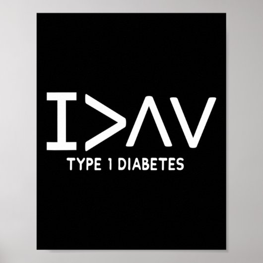 Ich bin mehr Spaß Typ 1 Diabetisches Erkennungssym Poster (Vorne)