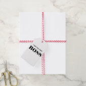 Ich bin mein eigener Boss! Geschenkanhänger (Mit Garn)