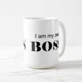 Ich bin mein eigener Boss! Kaffeetasse (VorderseiteRechts)