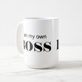 Ich bin mein eigener Boss! Kaffeetasse (Vorderseite Links)