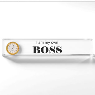 Ich bin mein eigener Boss! Namensplakette