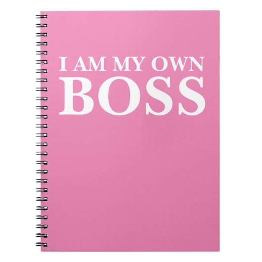 Ich bin mein eigener Chef (kundengerechter Text Notizblock (Vorderseite)