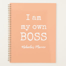 ICH BIN MEIN EIGENES BOSS|PEACH FUZZ UND WEISS PLANER