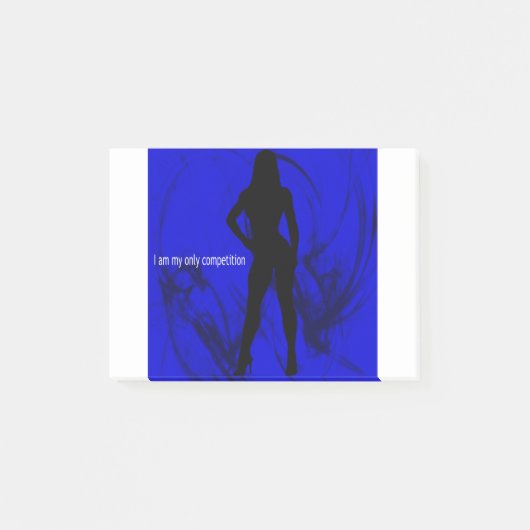 Ich bin mein einziger Wettbewerb - Fitness / Bodyb Post-it Klebezettel (Vorderseite)