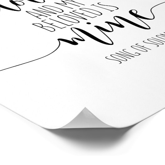 Ich bin mein geliebtes Lied, Solomon 6:3 Poster (Ecke)