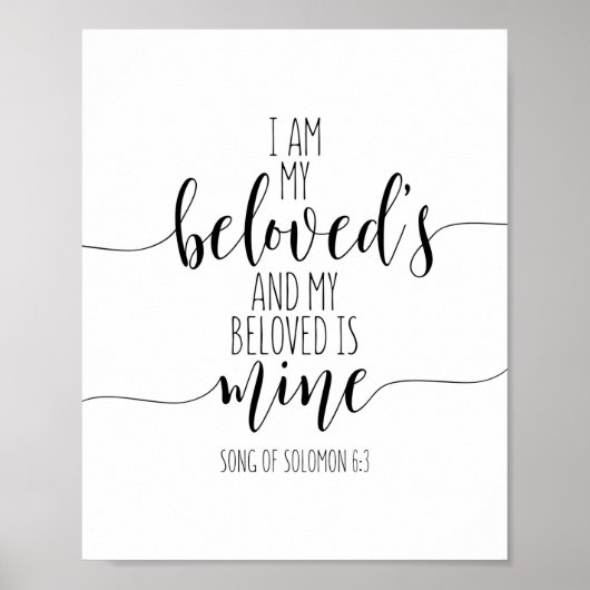 Ich bin mein geliebtes Lied, Solomon 6:3 Poster (Vorne)