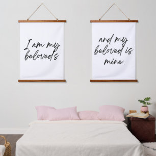 Ich bin mein geliebtes Paar Wall Art Wandteppich Mit Holzrahmen
