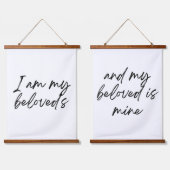 Ich bin mein geliebtes Paar Wall Art Wandteppich Mit Holzrahmen (Doppelt)