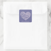 Ich bin mein Valentine Quadratischer Aufkleber (Tasche)