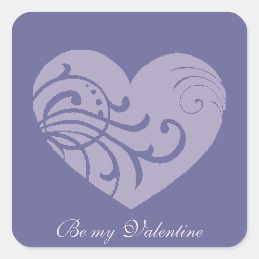 Ich bin mein Valentine Quadratischer Aufkleber (Vorderseite)