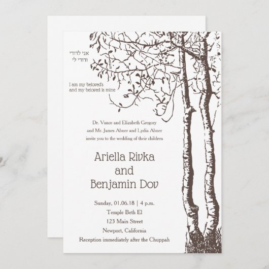 Ich bin meine Geliebte bei der Einladung zur Hochz (Vorne/Hinten)